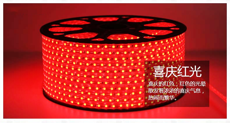 
                                                            曦普照明 曦普led灯带灯条led5050贴片高亮客厅餐厅卧吊顶暗藏户外防水220V双排 5050-60珠 RGB单色渐变闪烁变光款 其他                