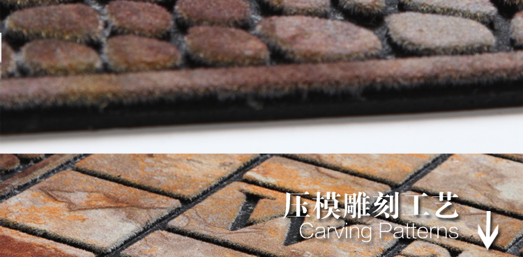 真彩 进门垫脚垫地垫大门口入户欧式别墅蹭土垫 别墅大理石 56x120cm