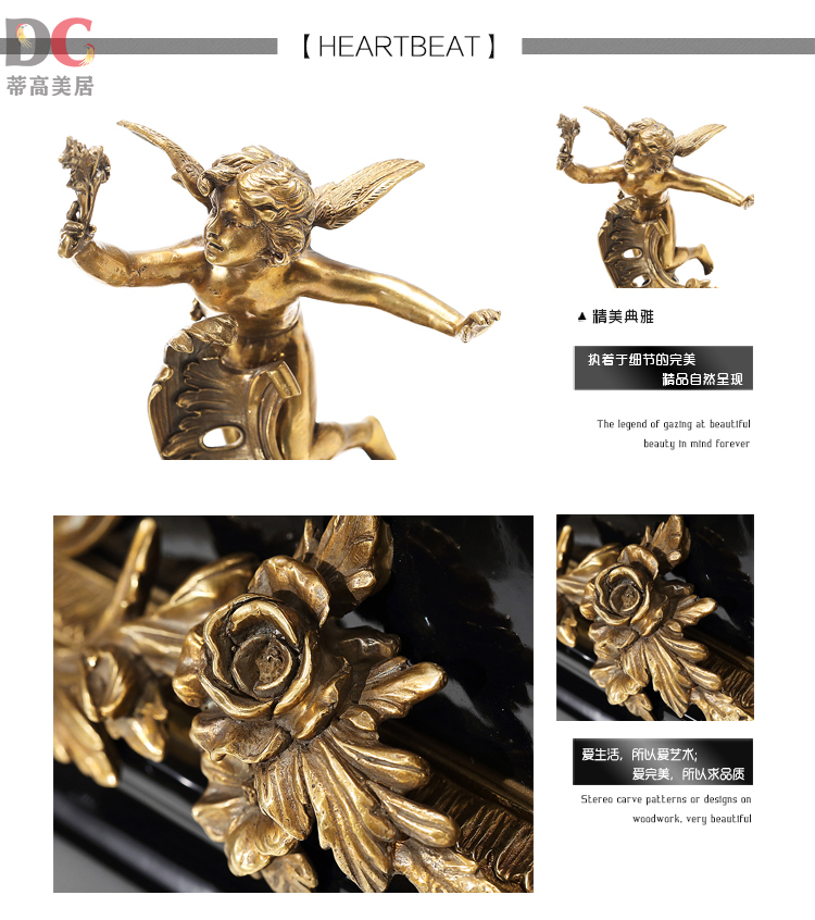 蒂高美居 人物造型家居客厅装饰时钟台钟工艺品摆件座钟