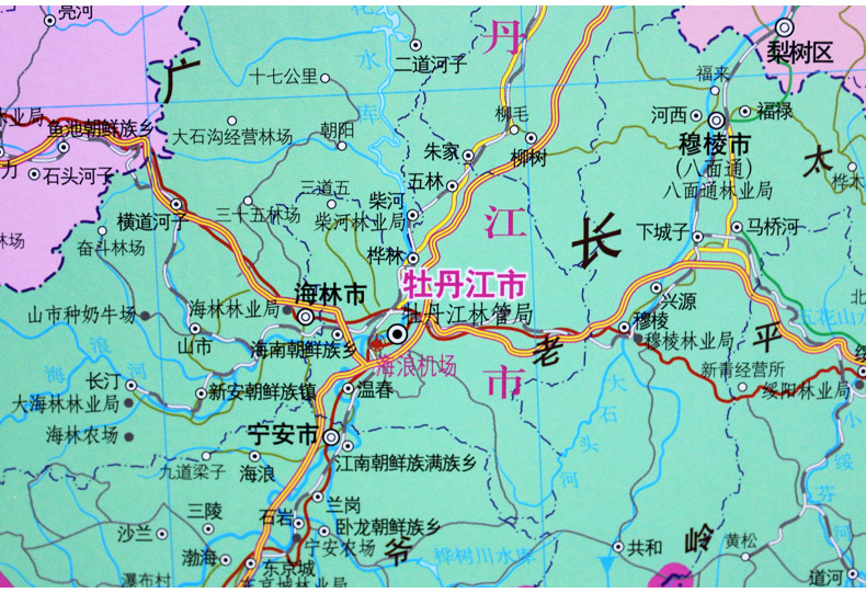 【加厚高清】东北三省交通图 黑龙江吉林辽宁省地图挂图 1米*1.4米
