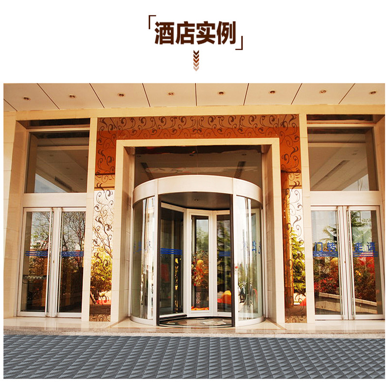 
                                        室外三合一地垫脚垫门垫门厅塑料镂空防滑垫进门门口除尘定制地垫 三刷灰底绿刷 60CM*90CM                