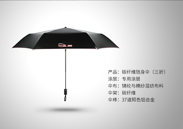 Banana Umbrella蕉下  防晒小黑伞太阳伞遮阳伞防紫外线伞 晴雨两用组合款 艾草绿碳纤维伞+洛樱粉雨伞
