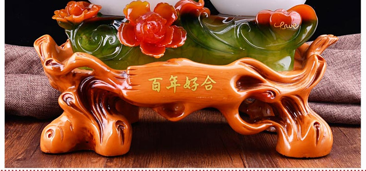聚善缘 天鹅摆件结婚礼物创意实用时尚高档送朋友闺蜜新婚庆礼品婚房摆设床头柜电视柜书架摆设品 大号 37*17*41cm 毛重6.2kg