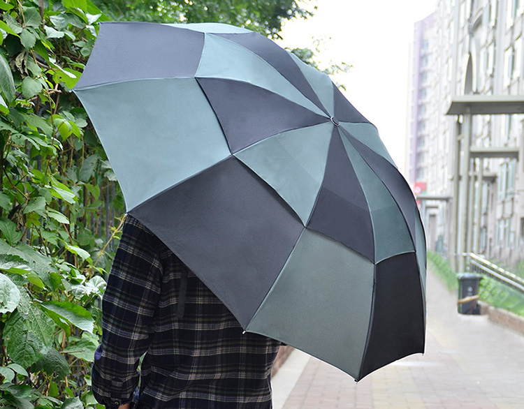 
                                                            天堂伞 十骨钢骨商务晴雨伞 三折雨伞太阳伞  广告伞可定制印刷印字企业logo 双人款-3311E碰-黑色                
