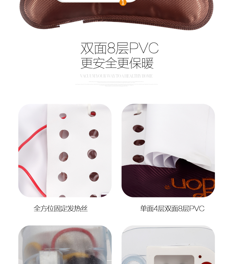 edon可拆洗电热水袋暖手宝电暖宝电热宝暖水袋暖手袋暖肚暖腰 暖冬送家人礼物 环游-咖啡色