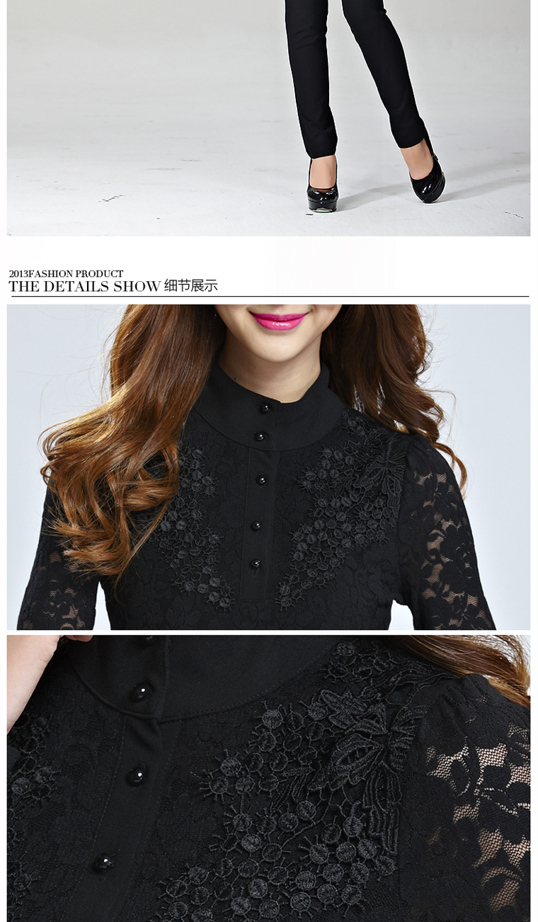 Motome square thick sister larger thick T-shirt 2015 winter clothing plus the new Korean lint-free thick black long-sleeved high collar lace shirt, forming the Netherlands 8111 Black 4XL recommended weight 160-180 catty picture, prices, brand platters! The elections are supplied in the national character of distribution, so action, buy now enjoy more preferential! As soon as possible.