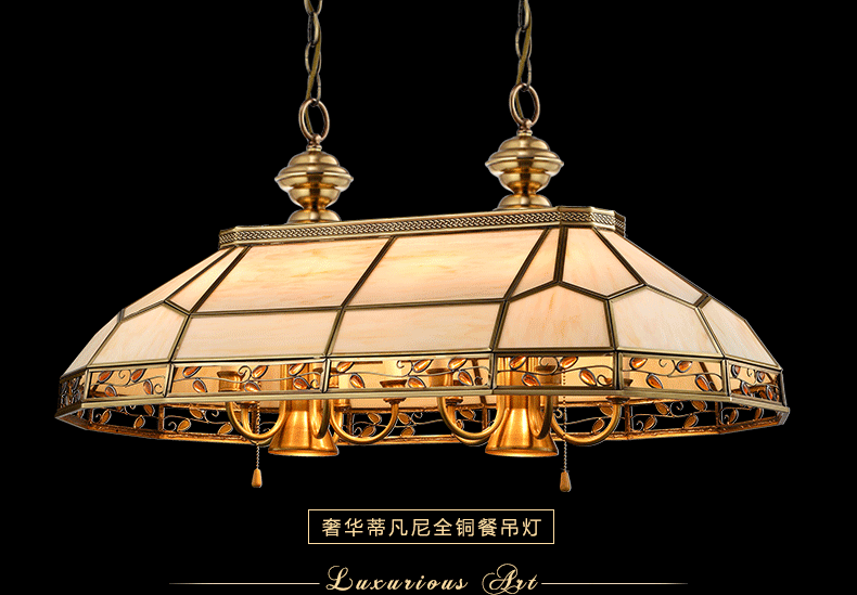 艺术复古蒂凡尼铜灯吊灯饭厅灯灯饰灯具 bl-p280062