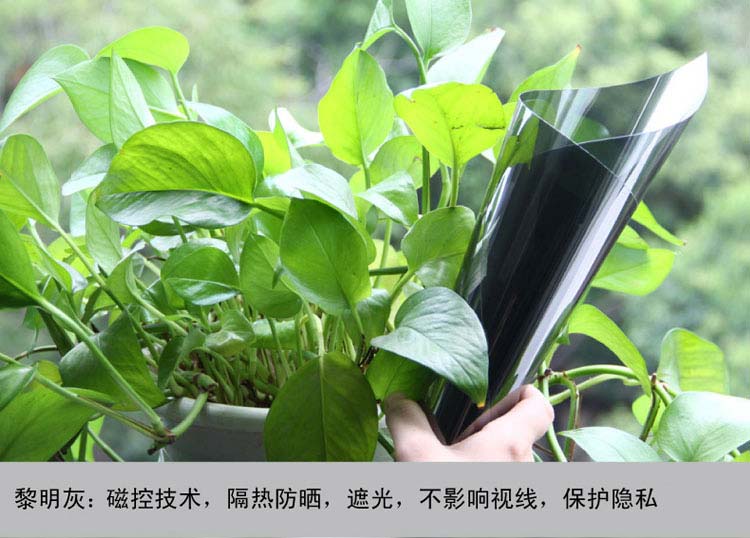 正奥ZEAL玻璃贴膜 窗膜防晒膜太阳膜 卧室客厅阳台窗户贴膜 阳台玻璃贴膜 遮光玻璃膜 黎明灰 1米宽/米