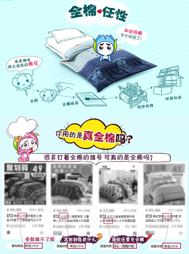 ISSZ家纺2015新款全棉斜纹单人单品被套150 200学生宿舍被罩单件 1.5 95号棒球员 160*210cm需配1.5宽被