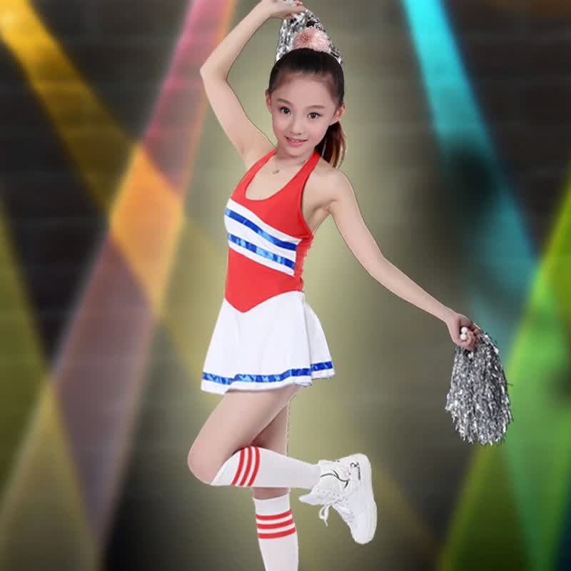 六一儿童节日校园啦啦操表演服少儿健美操舞蹈服学生啦啦队修身经典