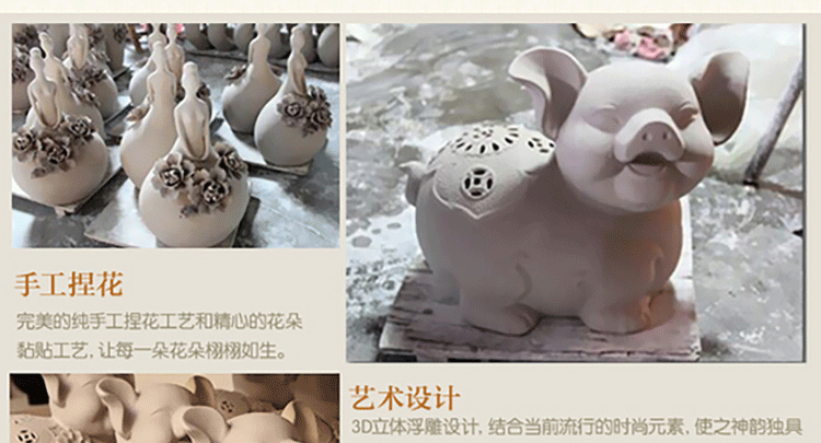 
                                        跃洋 景德镇陶瓷器创意工艺品动物生肖马吉祥摆件现代简约家居摆设客厅电视柜酒柜装饰品 立马有钱                
