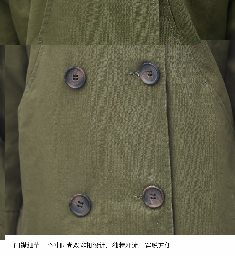 古仕卡特2015秋季新款风衣女式韩版中长款棒球服休闲风衣宽松外套女潮2586 酒红 S