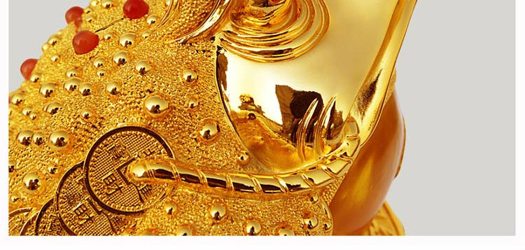 
                                                            聚善缘 金蟾招财纳福摆件 公司店铺乔迁开业礼品 三足金蝉工艺品中式摆设 大号招财纳福金蟾37*37*41cm                