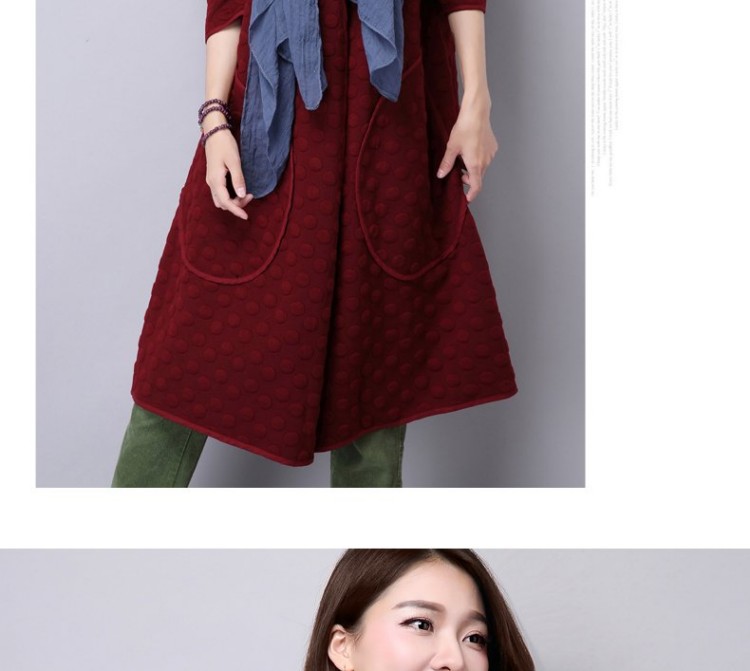 Mr. Flower honey- 2015 autumn and winter new thick MM loose large video clip cotton Sau San thin long-sleeved dresses in long jacket, 99128 Female Red M picture, prices, brand platters! The elections are supplied in the national character of distribution, so action, buy now enjoy more preferential! As soon as possible.