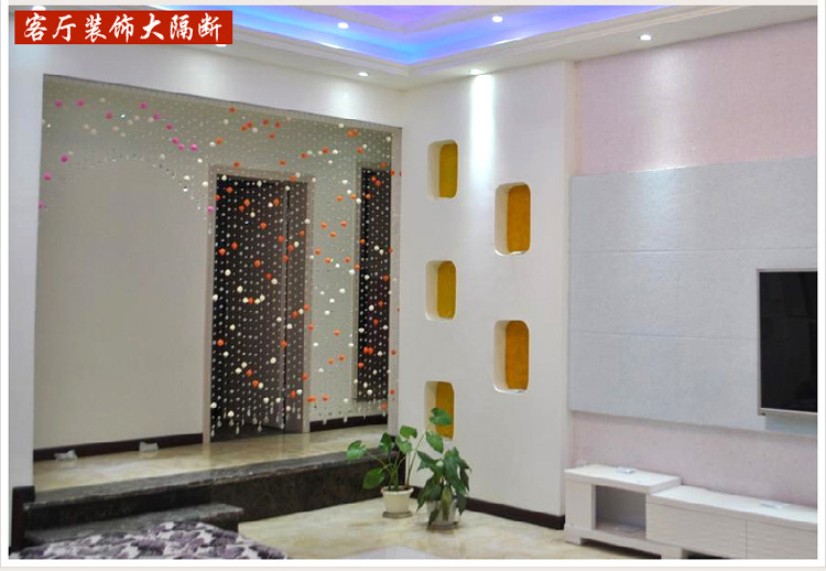 漫倾（MQ）藤球 水晶珠帘水晶隔断帘 玄关成品玄关帘挂帘装饰门帘珠帘帘艺隔断