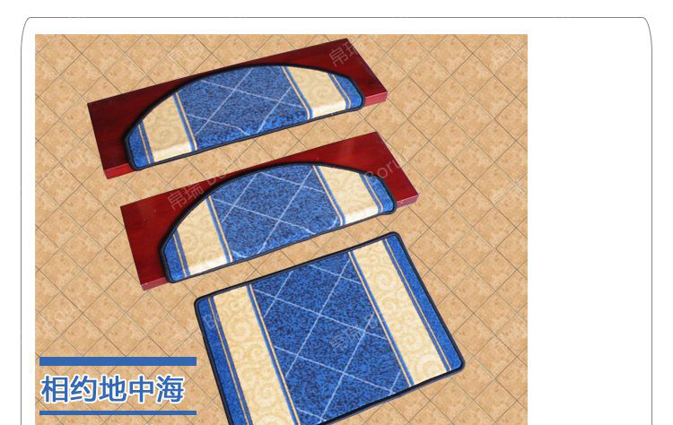 
                                        帛瑞楼梯地毯垫 楼梯垫 踏步垫 梯垫防滑垫欧式 免胶自粘固定 拆装方便可水洗 QB-5 圈绒暗红花 75*24*3cm免胶自粘固定                