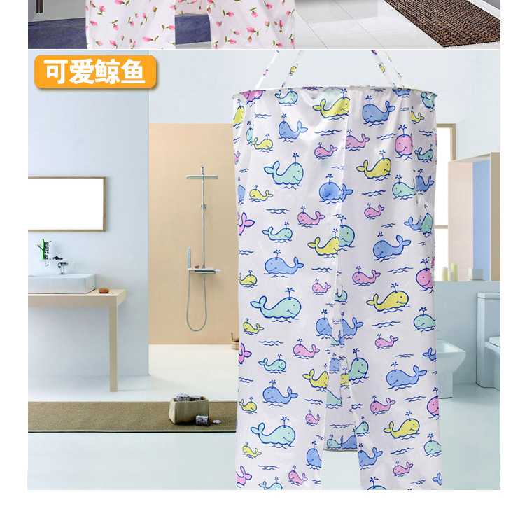 
                                        浴罩加厚加大保温浴帐宝宝冬天洗澡帐成人吊挂式圆形浴帘新品包邮 升级收拢款+三道支撑环+送悬挂钩+大号鲸鱼                