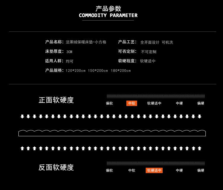 
                                        格瑞雅居 可机洗床褥子法莱绒薄床垫子 摩登年代 180cm*200cm                