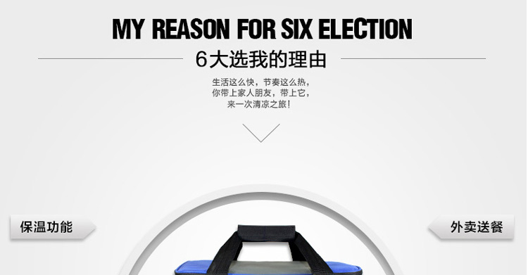 
                                        雪格尔保温包加厚送餐包外卖保温箱冰包冰袋快餐包保温袋 蓝绿色+6个冰袋+包邮                