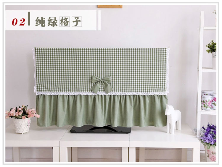 电视机罩液晶电视罩防尘罩子套盖布艺蕾丝田园挂式 英文玫瑰 55英寸(127*75*5)