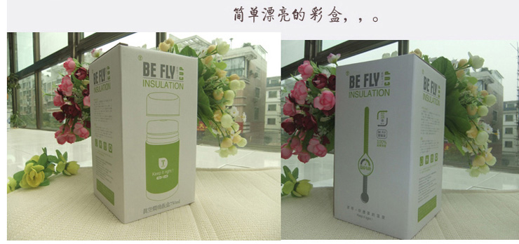 
                                        波啡（BE FLY） 波啡BEFLY不锈钢真空焖烧壶保温饭盒汤壶750ML三色可选 配包 银灰色                