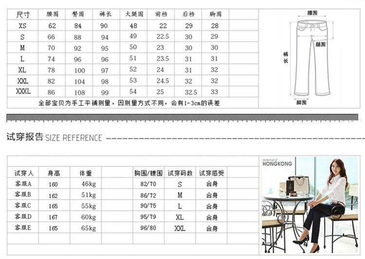 黛萍  2015新款女装秋冬季休闲裤加绒裤 黑色不加绒 XL