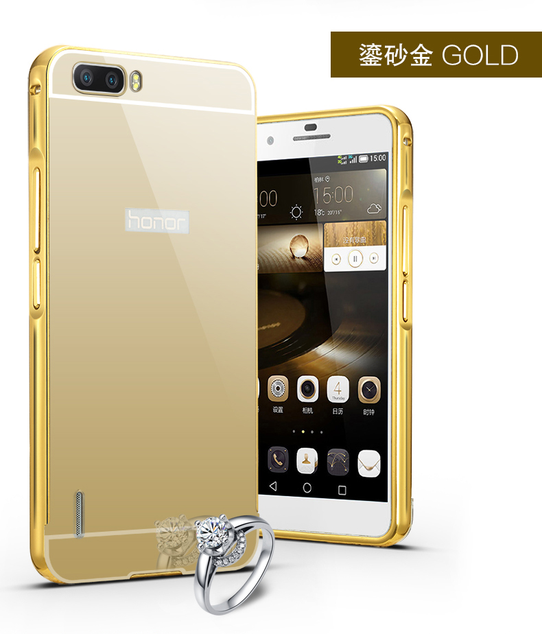 手机壳金属边框手机套保护套送钢化膜适用于华为荣耀6plus/荣耀6p/5怎么耍金箍棒部骤图片