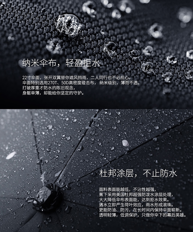 Banana Umbrella蕉下  防晒小黑伞太阳伞遮阳伞防紫外线伞 晴雨两用组合款 艾草绿碳纤维伞+洛樱粉雨伞