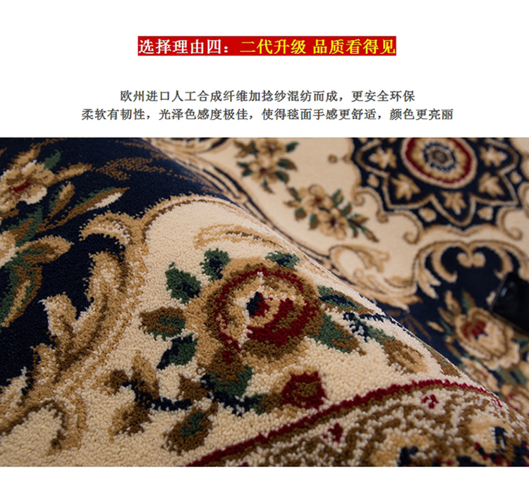 KAILI地毯 客厅茶几地垫 卧室满铺床边毯 简约时尚风格 5301BE 80x120cm