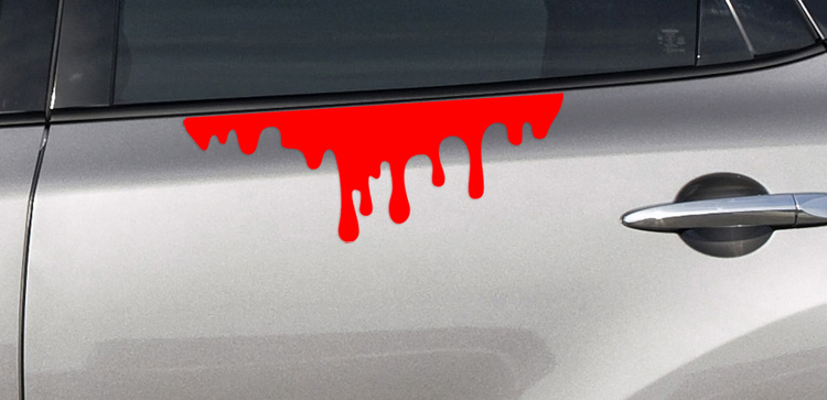 acoolbar 汽车车贴纸滴血涂鸦个性车贴恐怖血腥血渍机