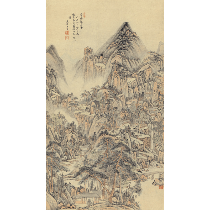 约 220x96cm画芯尺寸 153x86cm王昱(1714——1748),清代画家,字日初