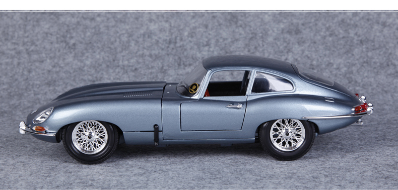 比美高1:18捷豹车模合金jaguare老爷车原厂汽车模型 银蓝带蓬