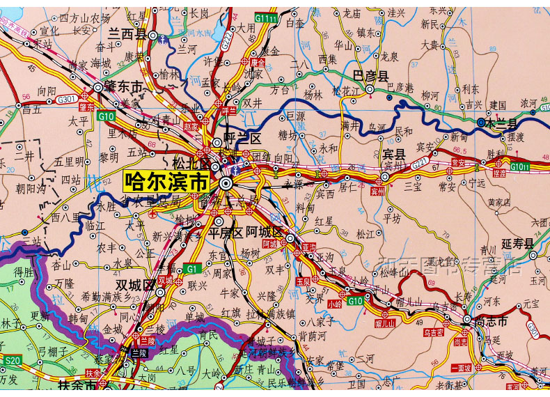 【加厚高清】东北三省交通图 黑龙江吉林辽宁省地图挂图 1米*1.4米
