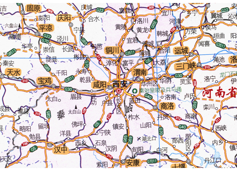 2016中国交通地图 自驾导航伴侣 82*58cm 全国高速公路网 高铁机场