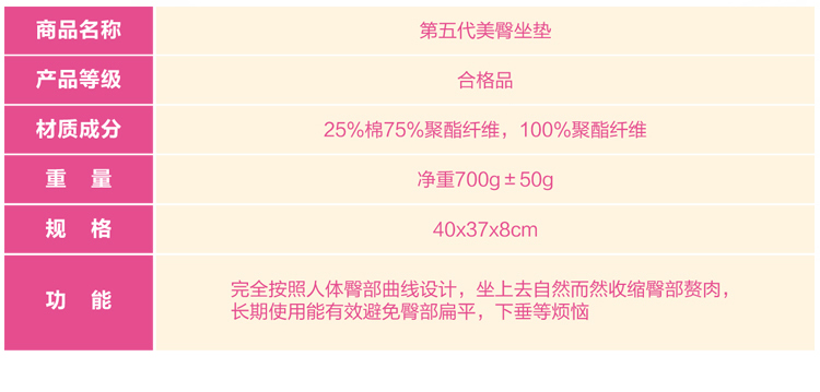 明寐两用办公室美臀坐垫 提臀坐垫 美臀垫屁股坐垫 塑臀 翘臀垫 椅子垫 痔疮坐垫