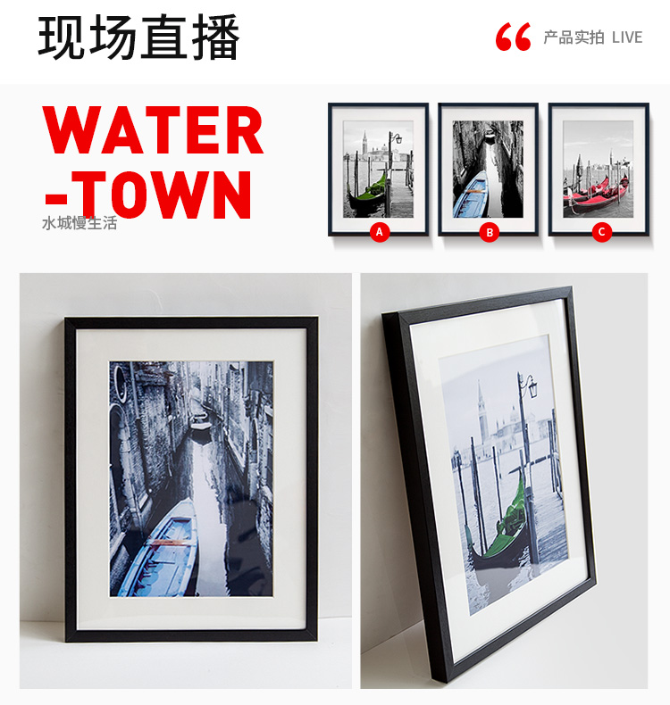 
                                        南十字星 有框电表箱三联客厅装饰画现代简约沙发背景壁画摄影挂画city 伦敦白框三件套 69*90                