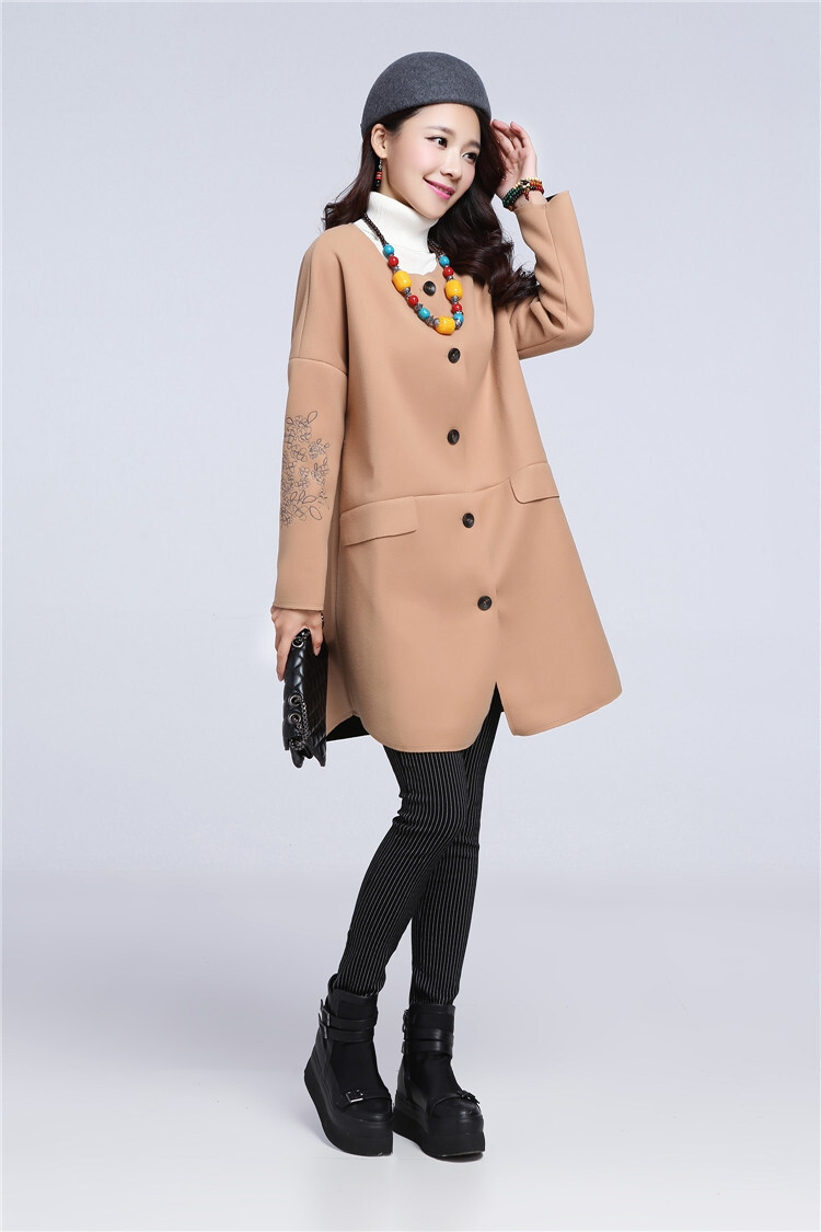 Arpina son gross is 莜 coats female jacket new Fall 2015 Korean Couture fashion in long coats)? loose cashmere overcoat autumn replacing new product lines for autumn and winter, pink L picture, prices, brand platters! The elections are supplied in the national character of distribution, so action, buy now enjoy more preferential! As soon as possible.