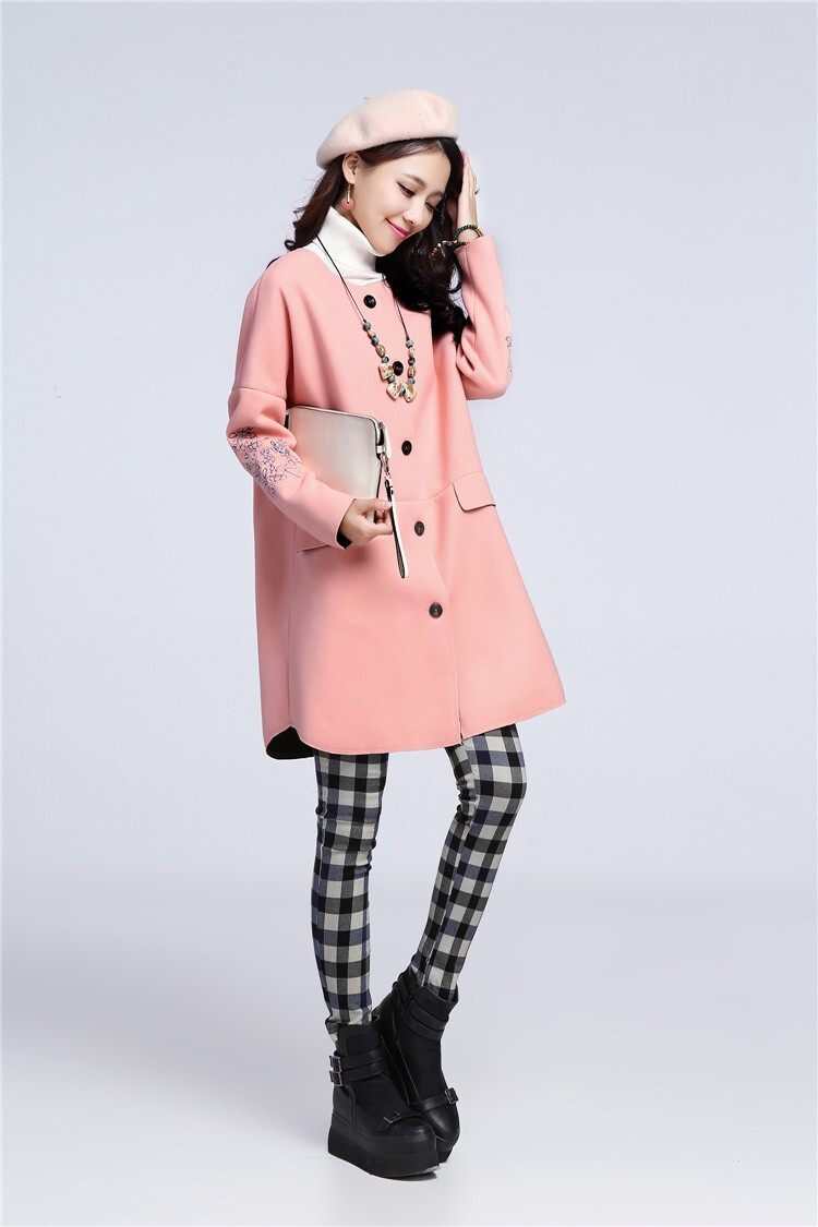 Arpina son gross is 莜 coats female jacket new Fall 2015 Korean Couture fashion in long coats)? loose cashmere overcoat autumn replacing new product lines for autumn and winter, pink L picture, prices, brand platters! The elections are supplied in the national character of distribution, so action, buy now enjoy more preferential! As soon as possible.