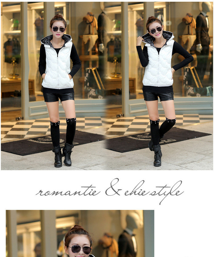 <em>羊诺</em>2014秋冬装新款韩版连帽加厚短款背心马