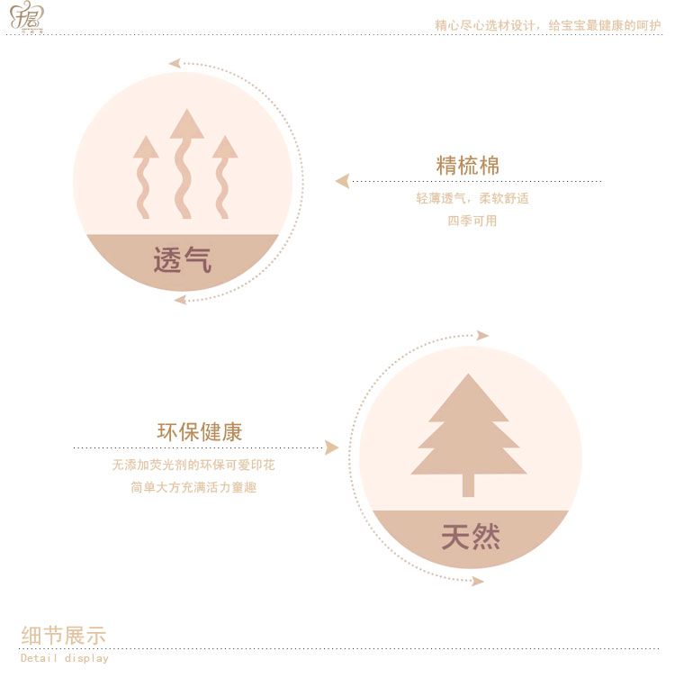 千层家纺 手工纯棉印花儿童被套婴儿专用全棉小被罩 兔宝宝 120cm*150cm