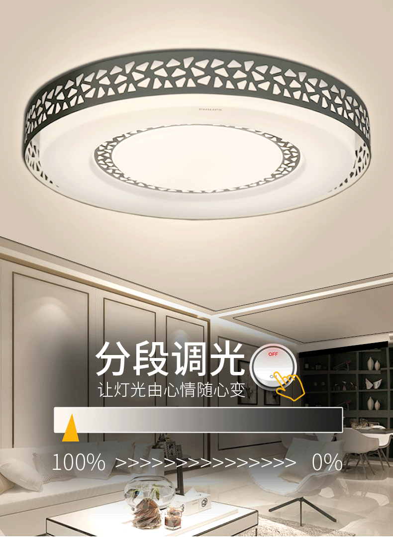 楼梯玄关圆形现代简约欧式水晶客厅大灯大厅灯中式灯遥控照明灯具灯饰