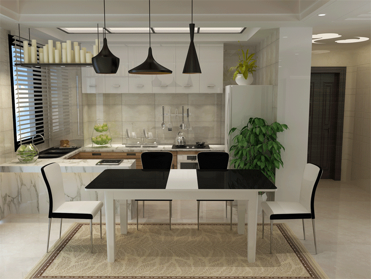 餐厅家具 餐桌 同言 同言 餐桌 餐桌椅组合 可伸缩餐桌钢化玻璃餐桌