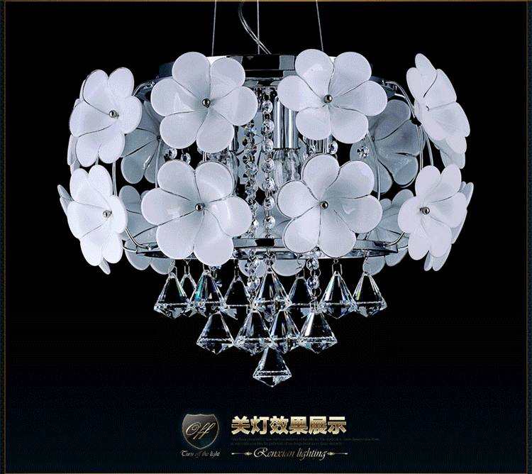 臻承灯饰 水晶吸顶灯 创意卧室灯具温馨浪漫xd400 50cm 钻石 晨曦光