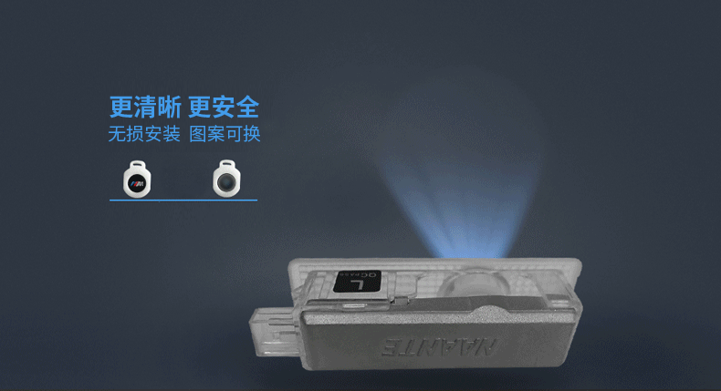 铧莱速 适配于宝马迎宾灯led车门投影灯 2系i3新3系5系gt 7系x1x3x5x6