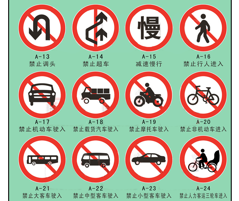 交通标志牌 安全标志牌 交通标识 道路警示牌 提示牌