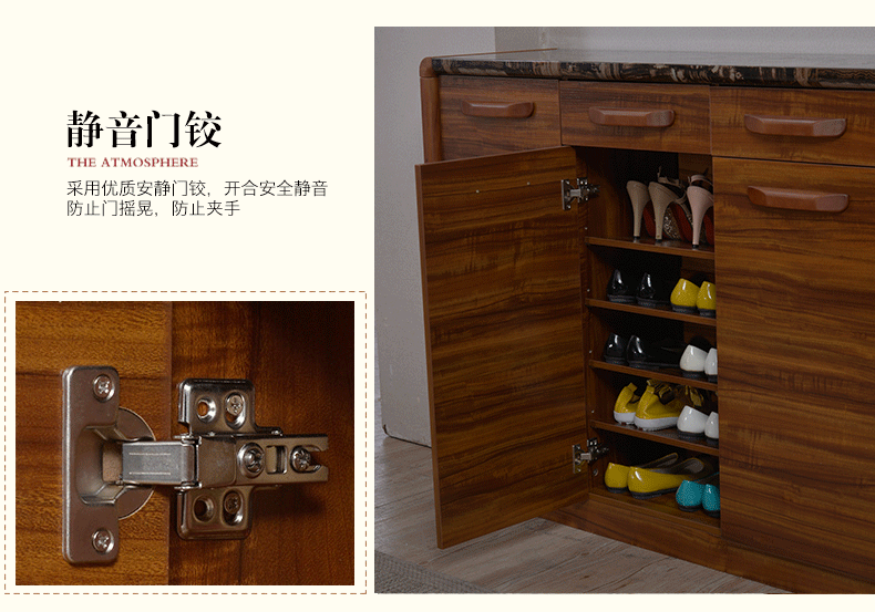 新柜尔玄关鞋柜实木框架大容量烤漆门厅柜中式多用鞋柜