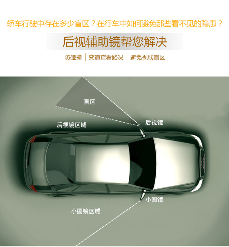锐行 锐腾 旗云5 旗云2 旗云3 汽车专用后视镜小圆镜辅助镜盲点广角镜