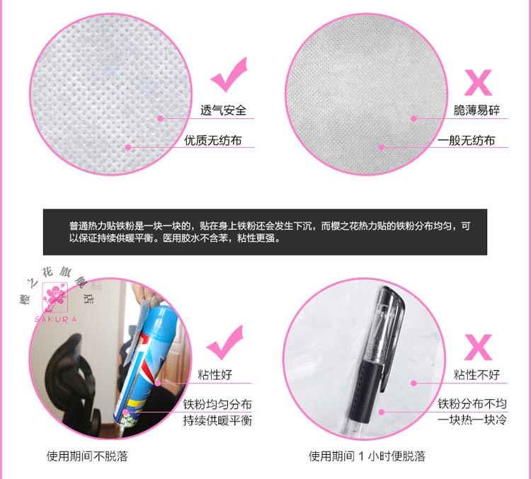 樱之花 8小时迷你贴热力贴 暖宝宝发热贴 24片 8小时迷你贴2014款