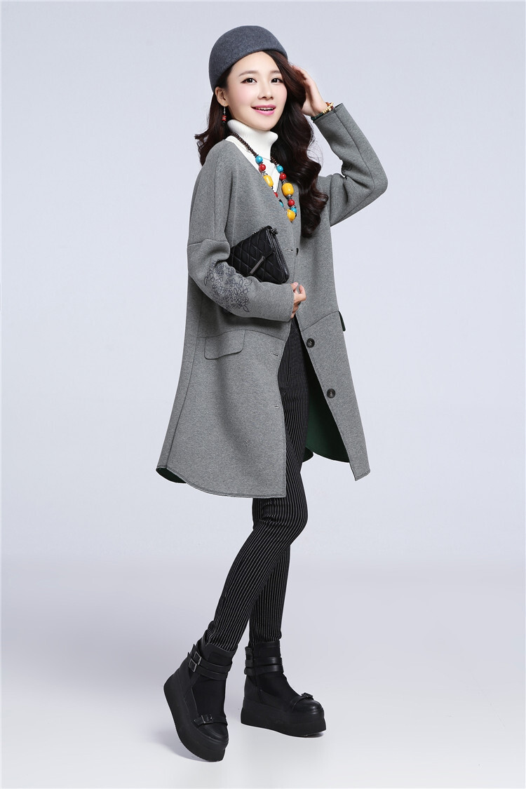 Arpina son gross is 莜 coats female jacket new Fall 2015 Korean Couture fashion in long coats)? loose cashmere overcoat autumn replacing new product lines for autumn and winter, pink L picture, prices, brand platters! The elections are supplied in the national character of distribution, so action, buy now enjoy more preferential! As soon as possible.