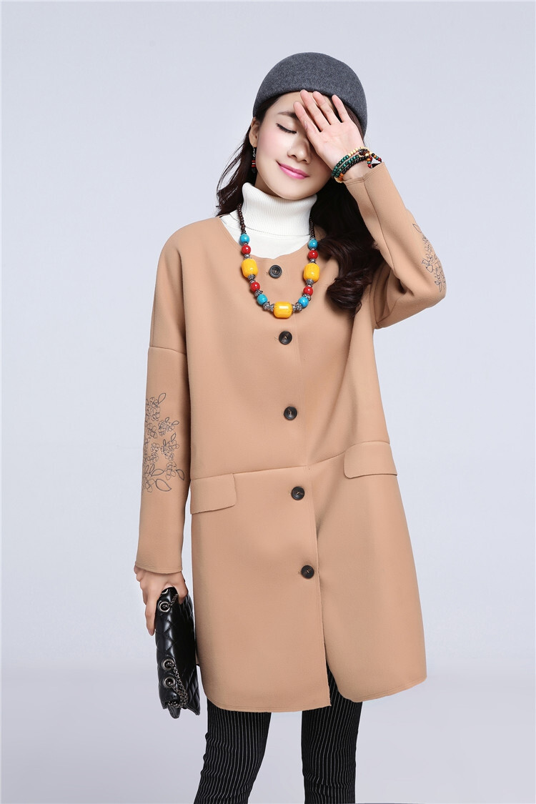 Arpina son gross is 莜 coats female jacket new Fall 2015 Korean Couture fashion in long coats)? loose cashmere overcoat autumn replacing new product lines for autumn and winter, pink L picture, prices, brand platters! The elections are supplied in the national character of distribution, so action, buy now enjoy more preferential! As soon as possible.